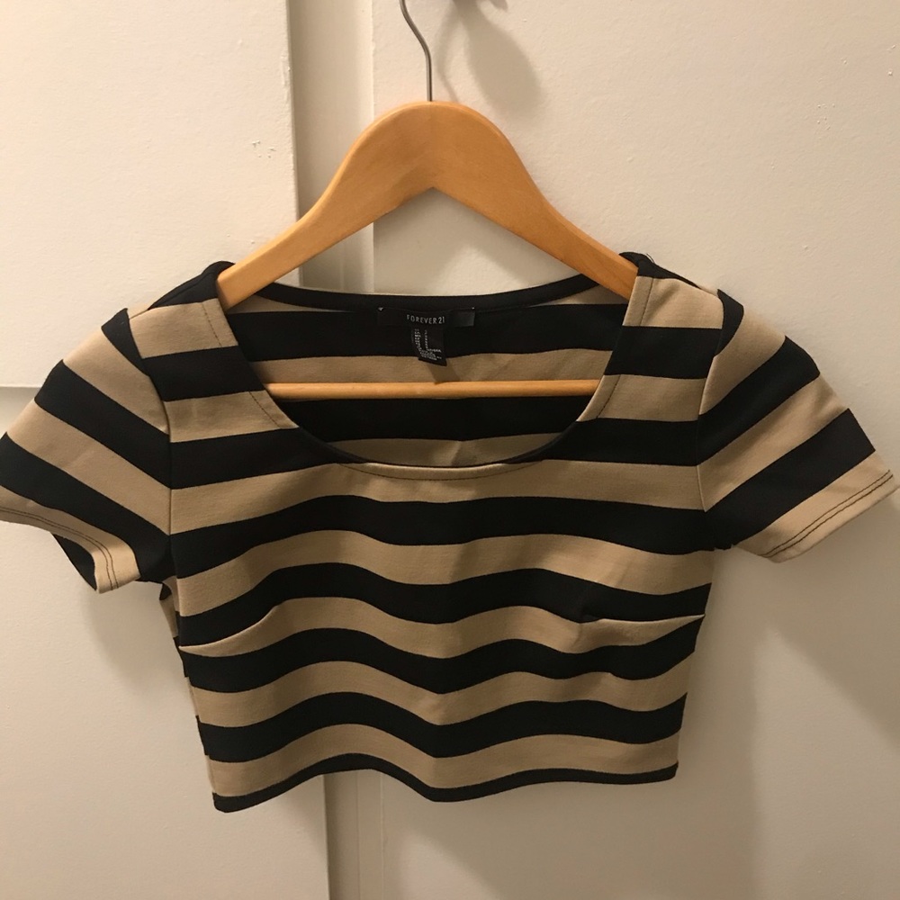 Forever21 Striped Crop Top
